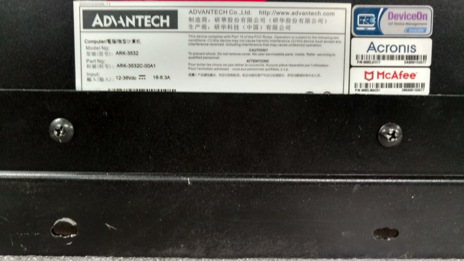 Advantech ARK-3532 Industrial Computer i7-10700E, 16GB Ram, 256GB SSD +1TB Win10