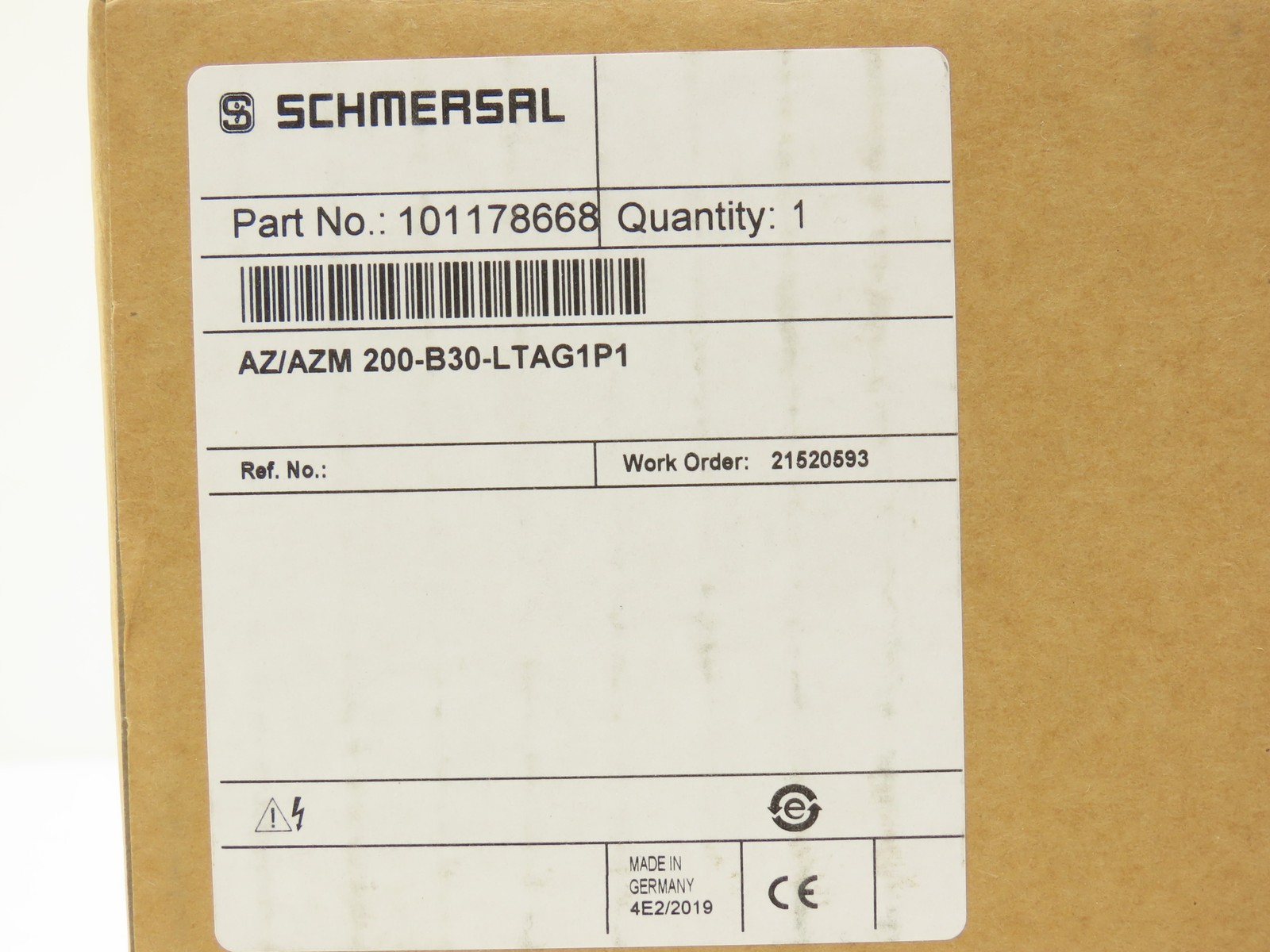 Schmersal AZ/AZM 200-B30-LTAG1P1 Solenoid Interlock Emergency Exit Door Handle