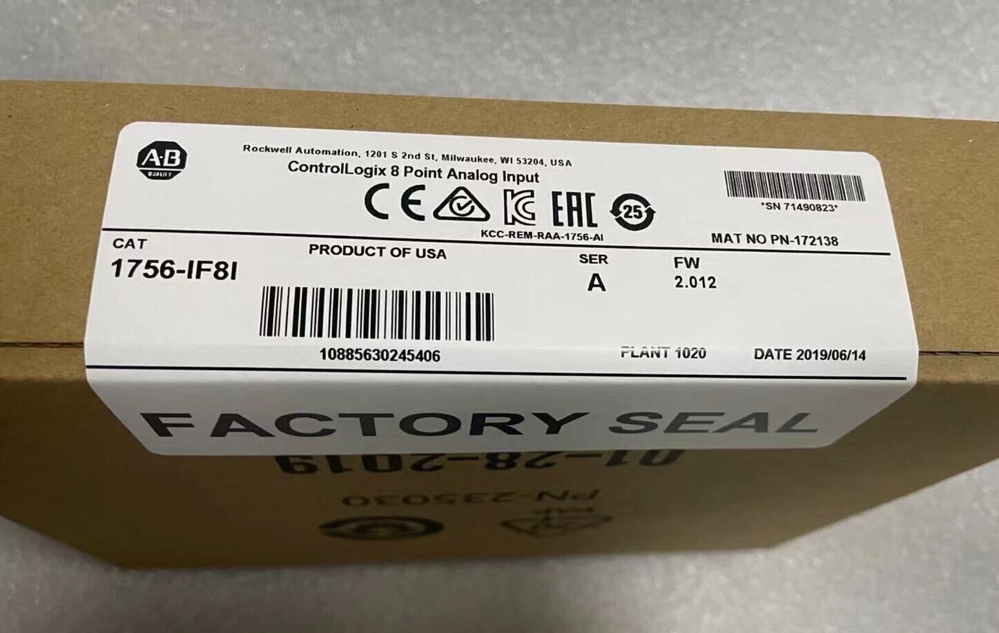 Allen-Bradley 1756-IF8I ControlLogix 8 Point Analog Input Module 1756IF8I
