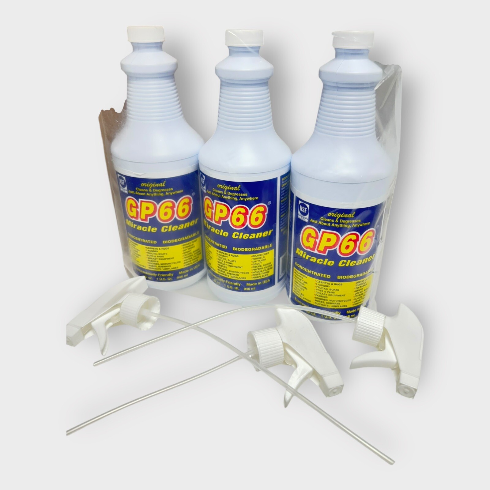 GP66 Miracle Cleaner / Degreaser 32oz. – NEW 3 Bottles Free Shipping LOT OF 3