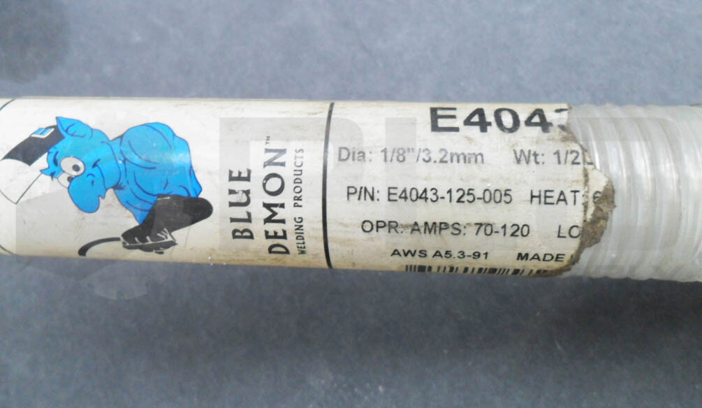 NEW PACK OF 9 BLUE DEMON E4043-125-005 STICK ELECTRODE ROD 1/8″ E4043 *READ*