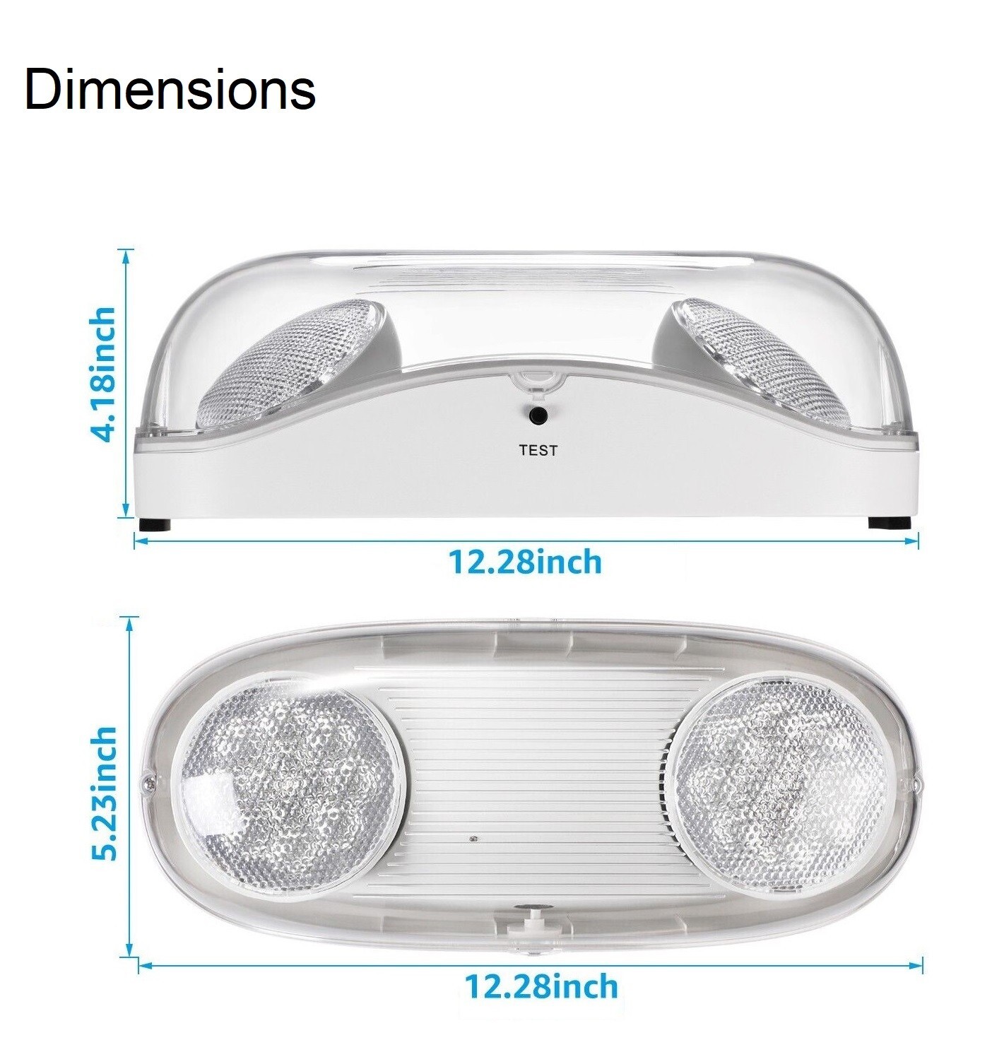 LED Wet Location IP65 Outdoor Emergency Light with Battery Backup, UL Listed