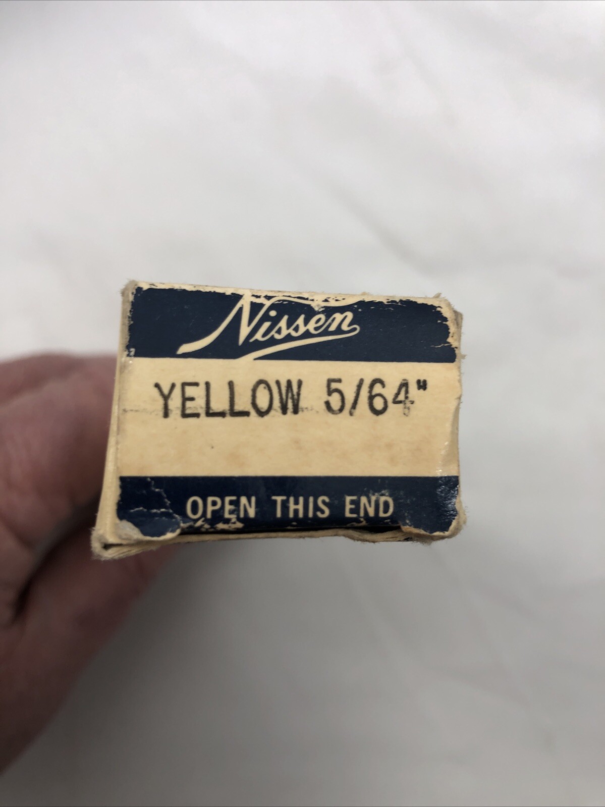 New NISSEN Metal Marker in Yellow 5/64″ in Original Box Low Chloride NOS