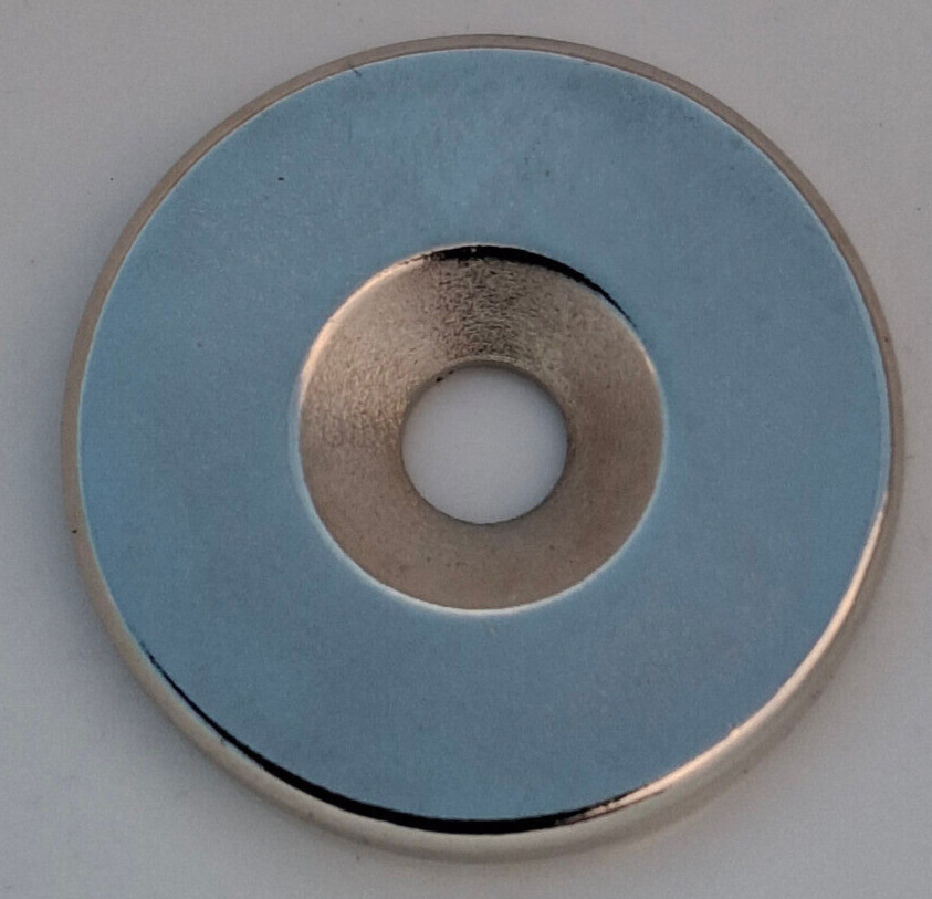 Neodymium Countersunk RIng Magnet 3/4″ Diameter, 3MM Hole – HIGH N50 Power