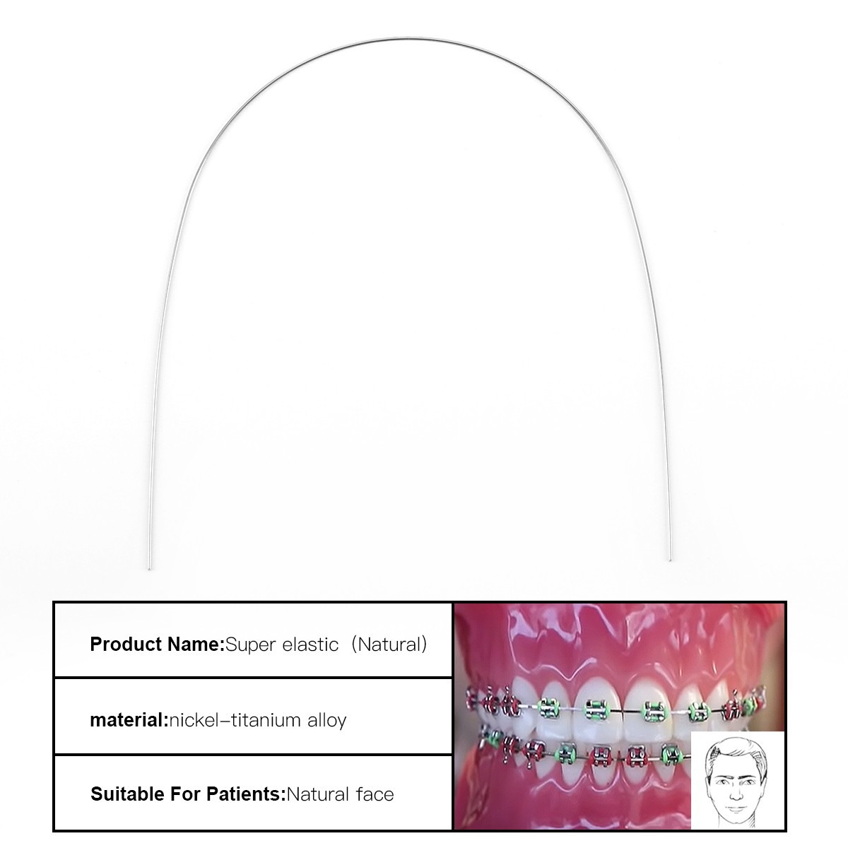 AZDENT Dental Orthodontic Niti Arch Wire Round Nature Form 10pcs/pack