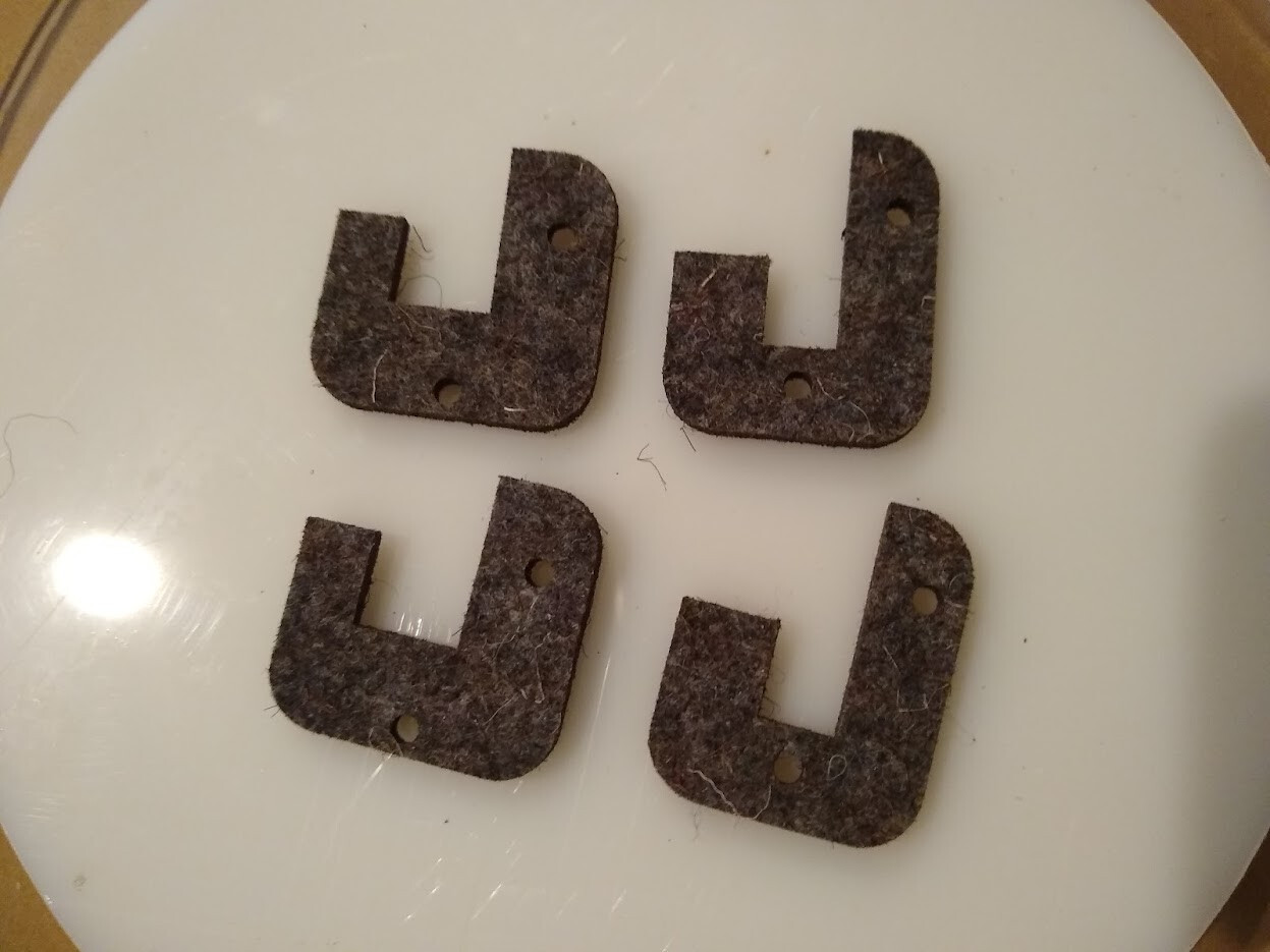 Atlas 7B metal Shaper ways felt wipers set