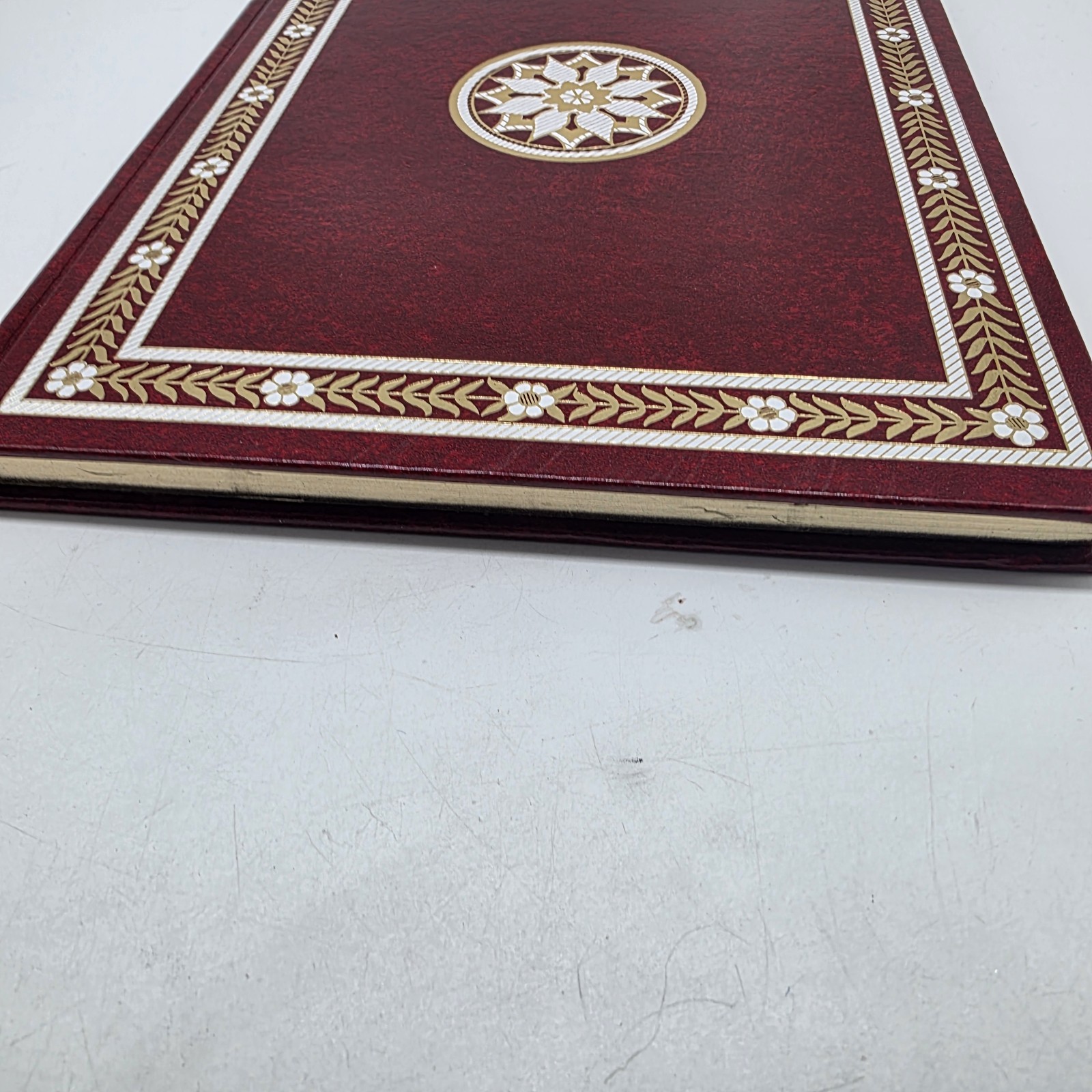 Vtg Anything Book™️ Hardcover Blank Journal Unlined Unruled Sketch Art Deco Red