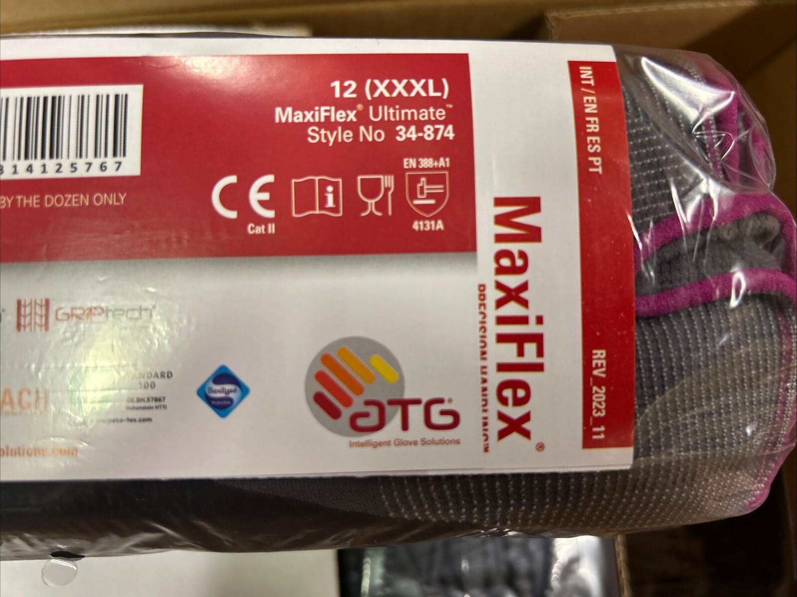 PIP MaxiFlex Ultimate Nitrile Micro-Foam Gloves XXXL Style 34-874 12 Pairs !