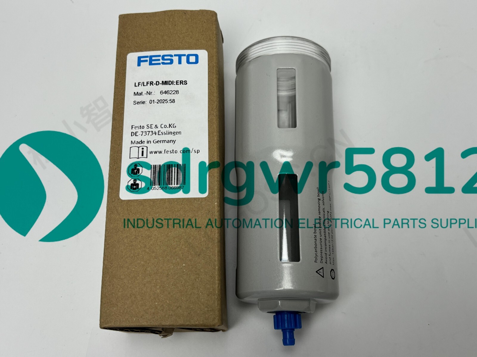 Festo LF/LFR-D-MIDI:ERS 646228 Filter Bowl New One Free Shipping LFLFRDMIDIERS