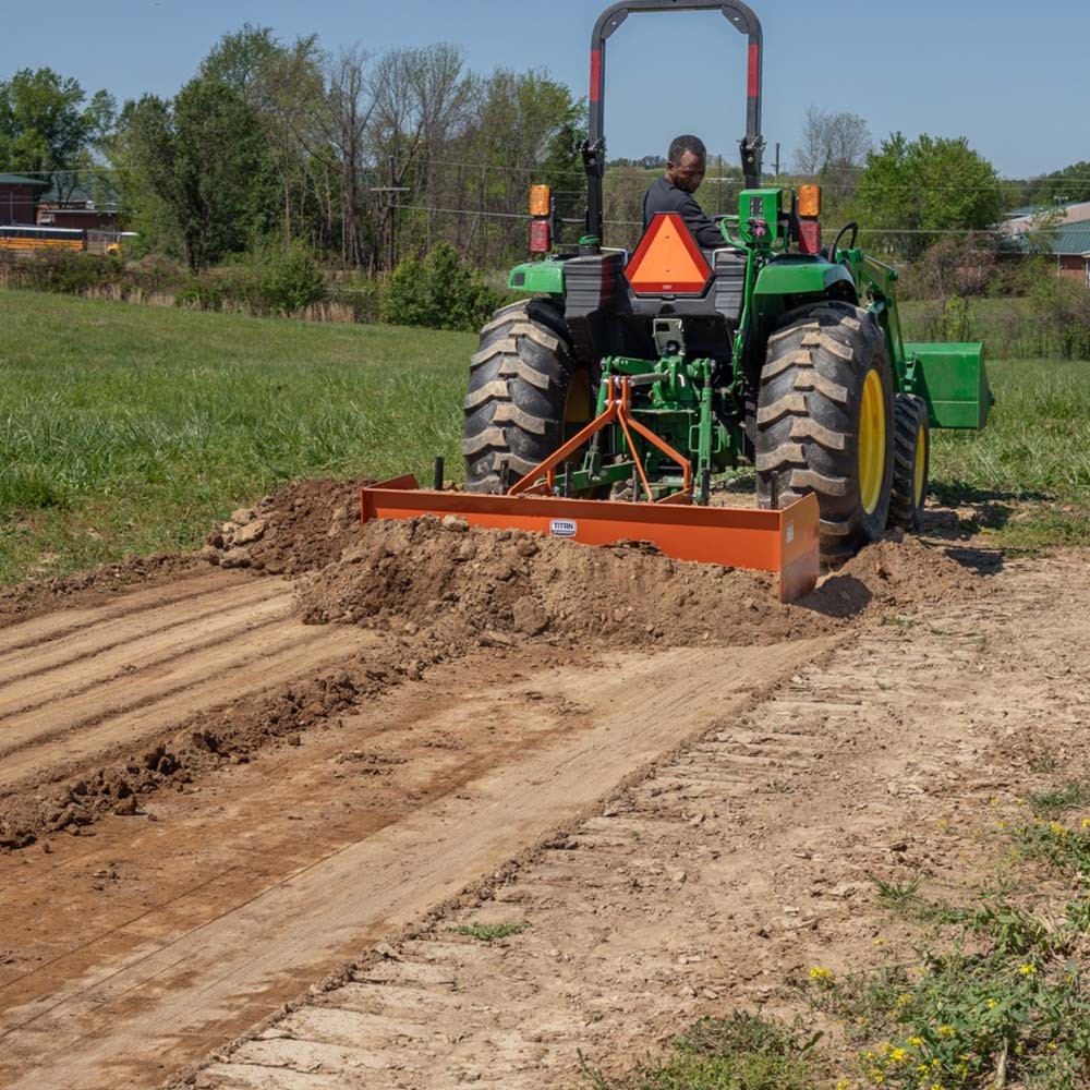 Titan Attachments 3 Point 6FT Rear Box Blade Scraper Grader, Cat 0 and 1