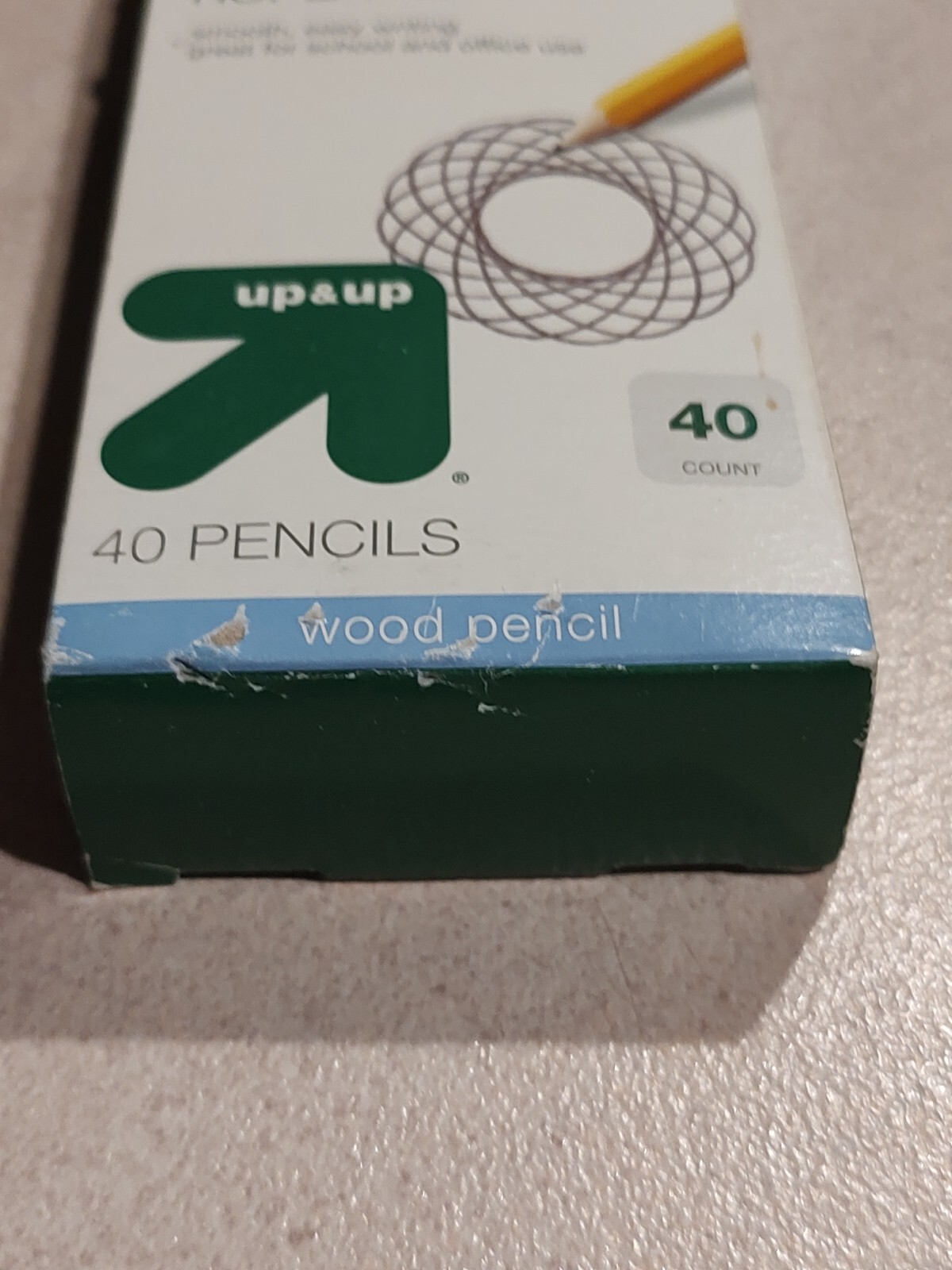 Up+Up Pre-sharpened Wood Pencils #2 HB Pack of 40 Target 2014 Indonesia Worn box