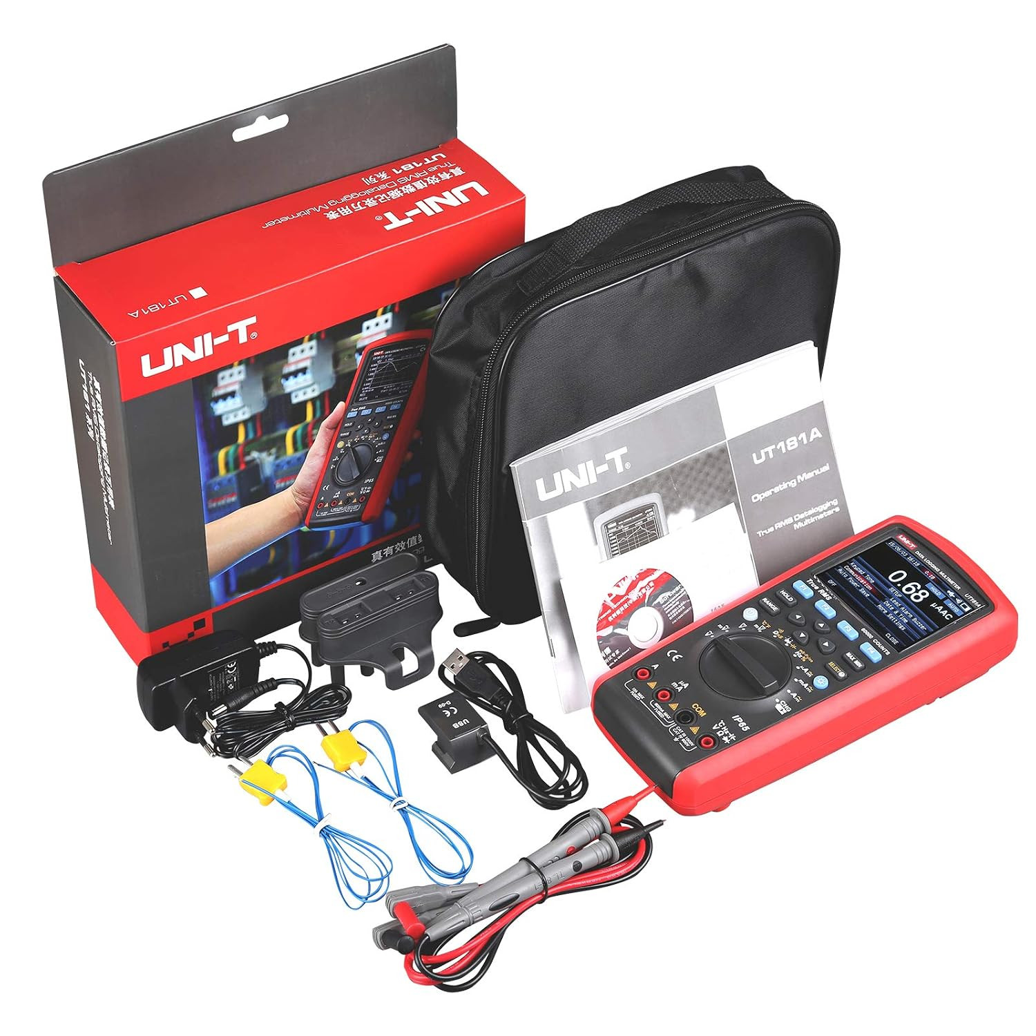 True RMS Data Logging Multimeter UT181A with Dual Temperature Measurement Low Pa
