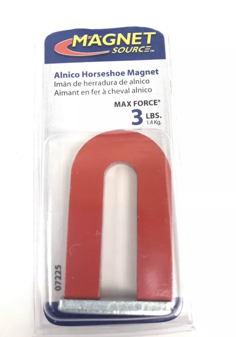 Horseshoe Magnet Max Force 3 lbs New
