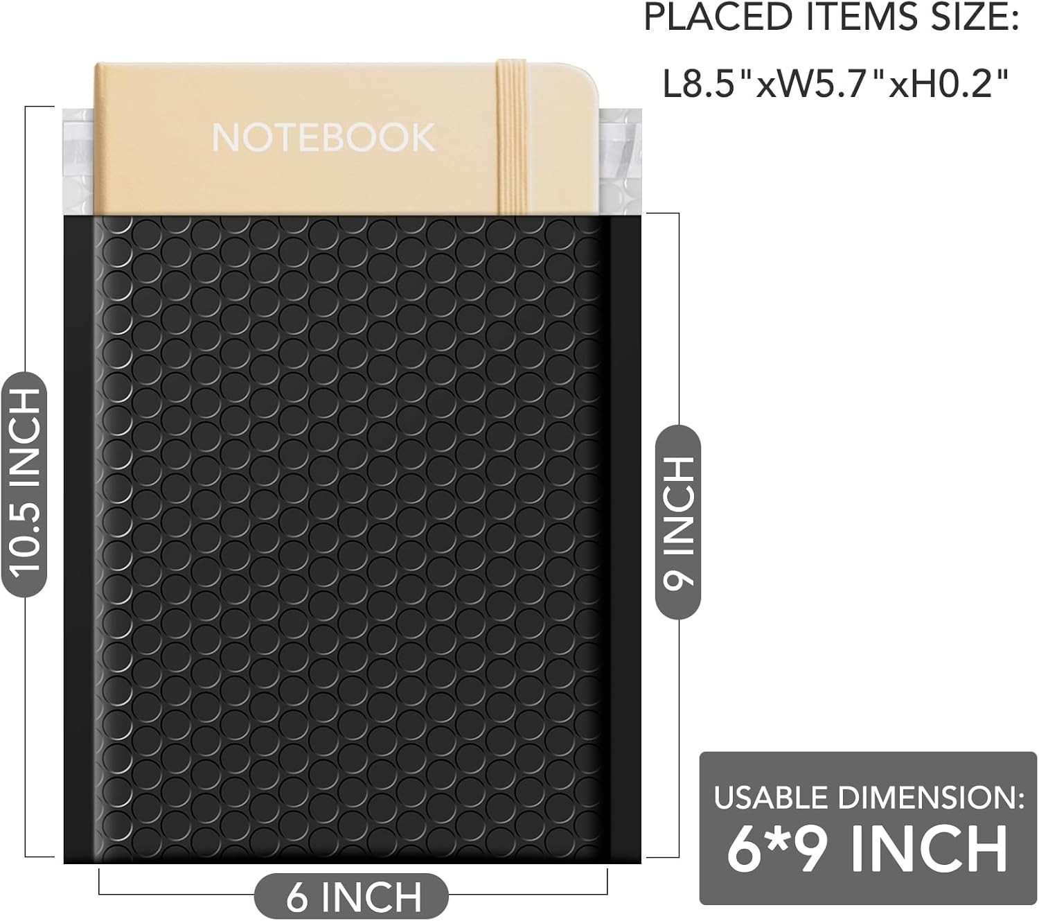 100 Pack Bubble Mailers 6X10 Inches Bubble Mailer Usable Size 6X9″ Envelopes Sma