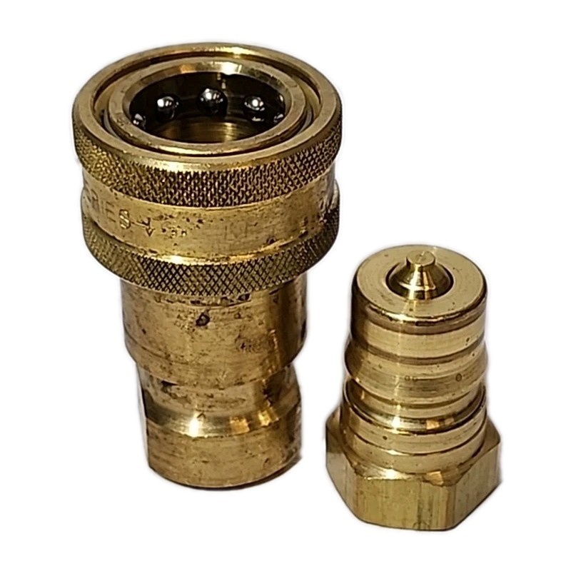 Parker BH4-60 & BH4-61 Brass Hydraulic Quick Connect Set 1/2″ ISO 7241-1 B Serie