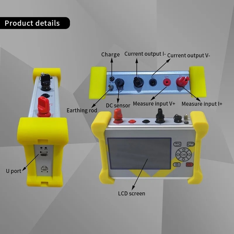 JH1003 0-2.0mΩ Handheld Loop Resister Tester Contact Resistance Breaker Tester