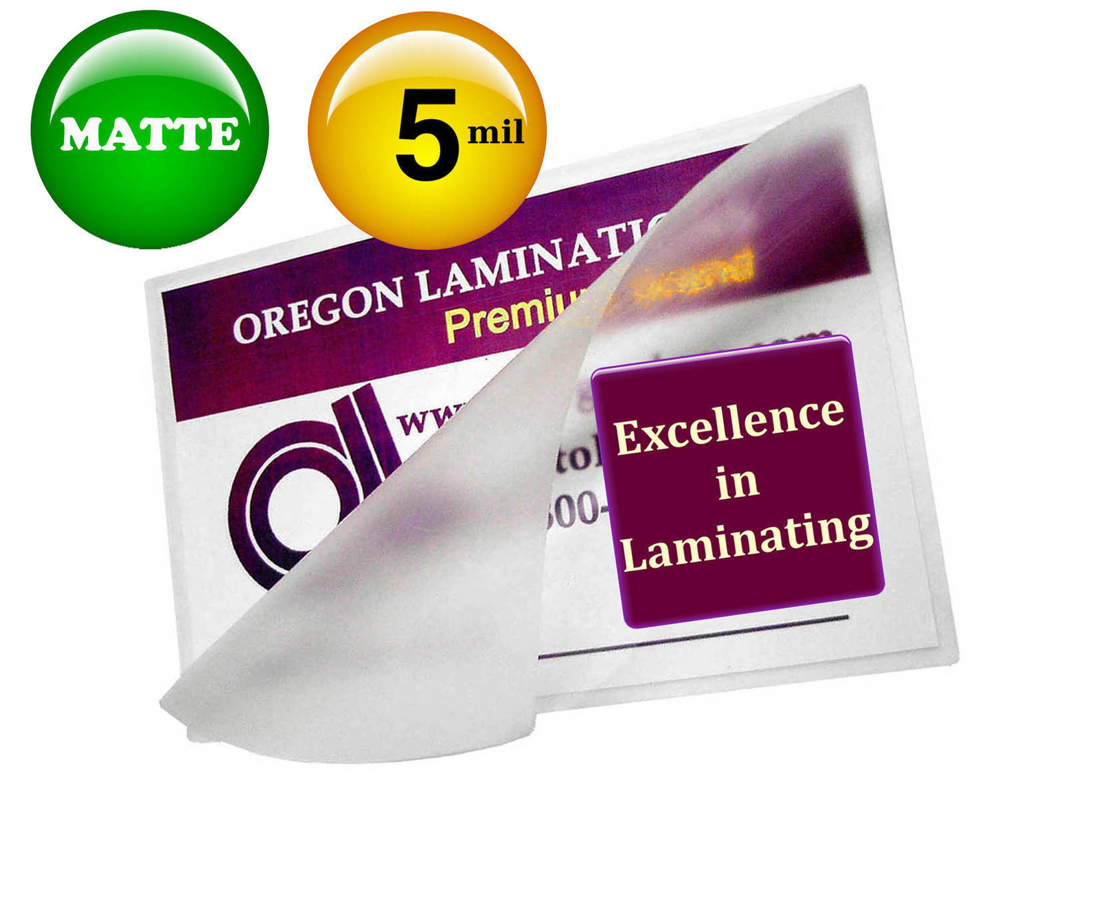 5 Mil MATTE File Card Hot Laminating Pouches 3-1/2 x 5-1/2 (100/pack) 3.5 x 5.5