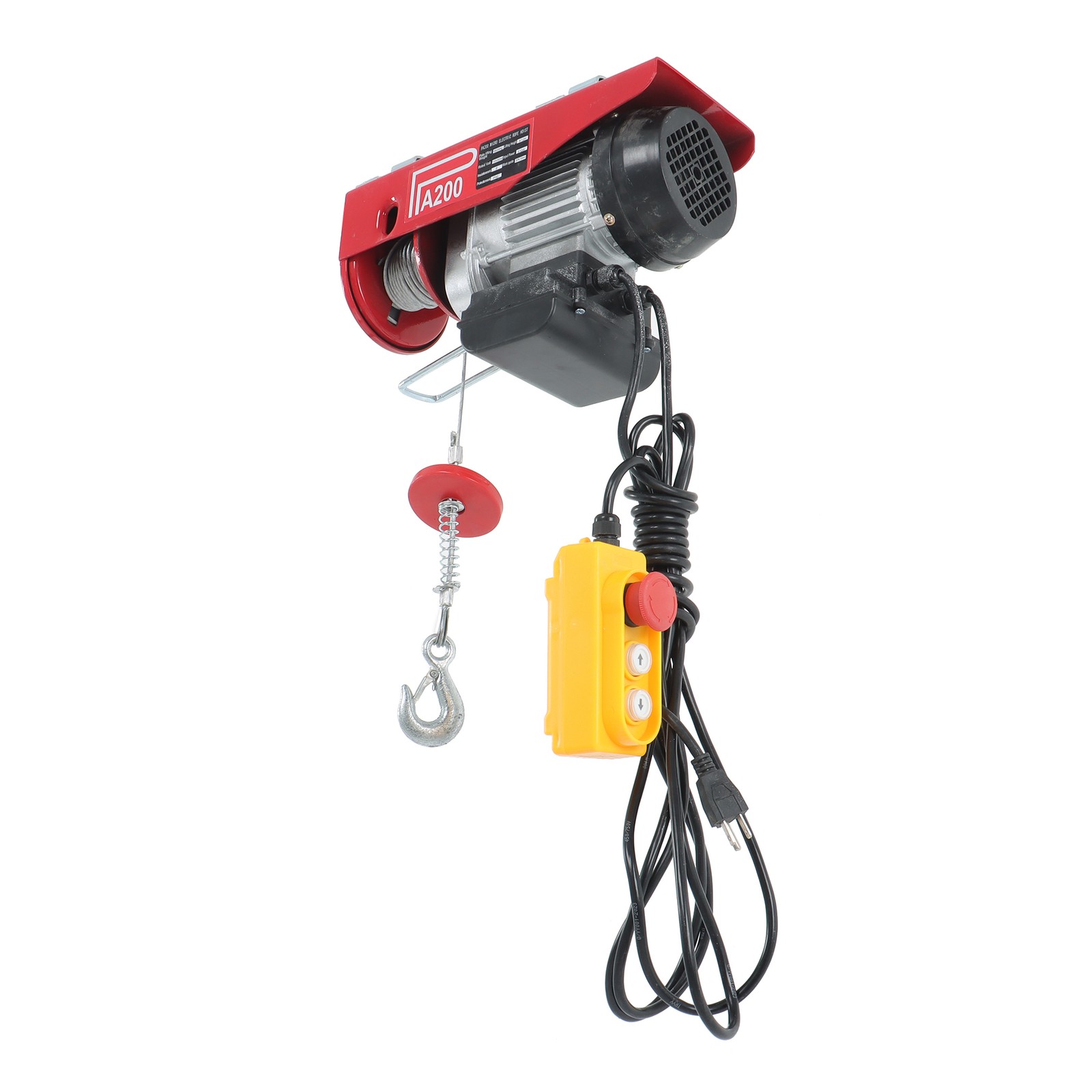 440lbs/ 200kg Electric Hoist with 14 FT Wired Remote Control 110V 510W Motor