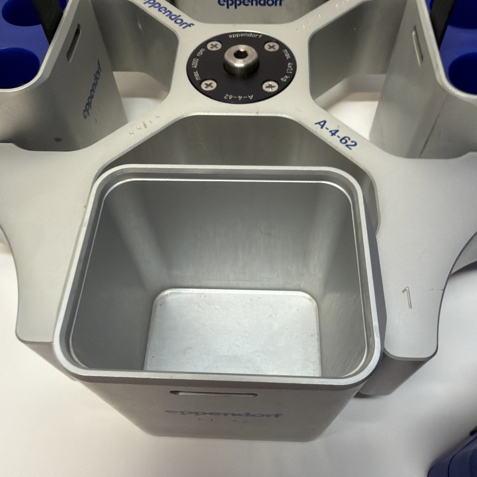 Eppendorf A-4-62 Swing Bucket Rotor with 4 Buckets and Adapters – Clean