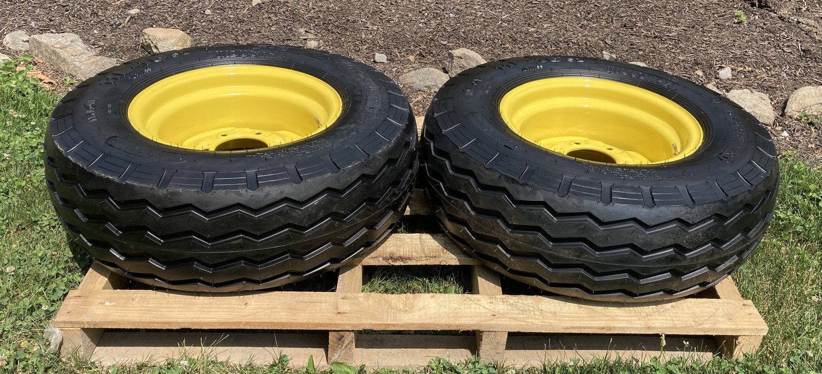 11L-16 Tires/Rims 6 lug for Ford Tractor/Backhoe Loader 5610-F3-12 PLY-11LX16