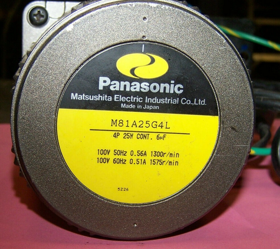 PANASONIC AC SERVO MOTOR M81A25G4L WITH GEARHEAD M8GA36M