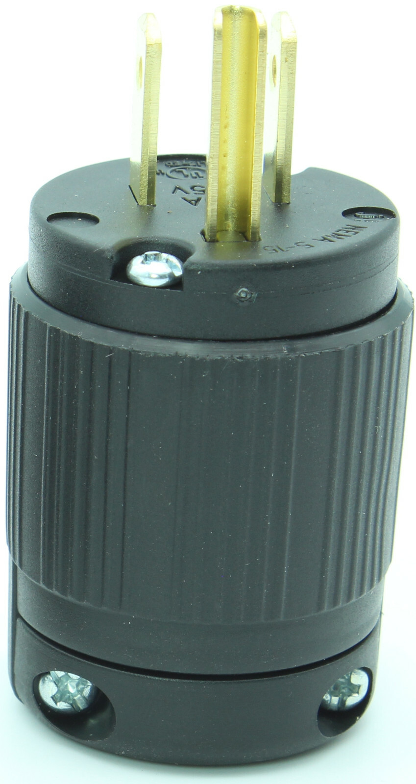 Male Extension Cord Replacement Electrical End Plugs 15A 125V 3 Prong Heavy Duty