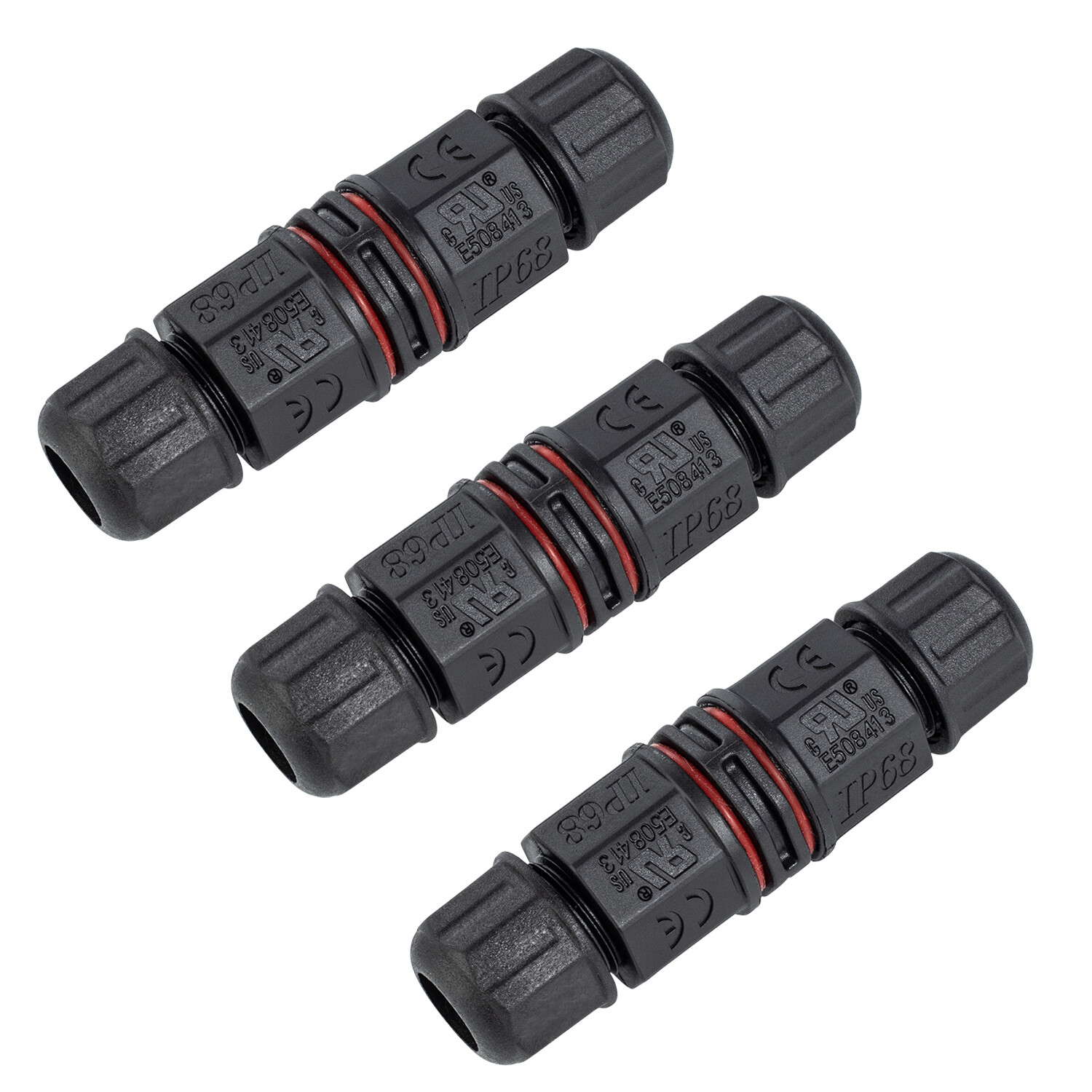 3PK Junction Box Waterproof IP68 Electric Cable Wire Plug Connector Protection