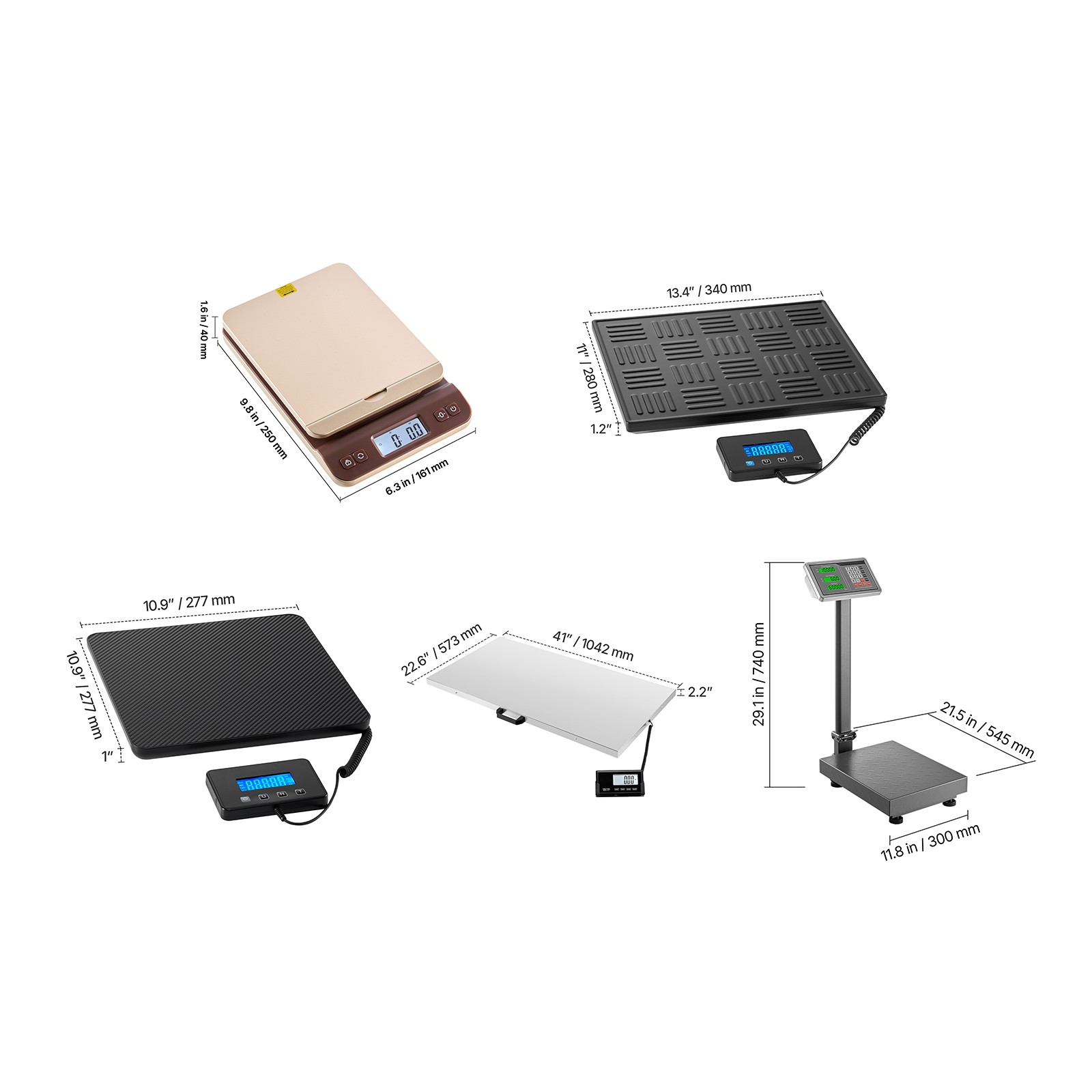 Uimoso 88/220/440/660lbs Digital Shipping Scale w/High Precision,Dual Accuracy