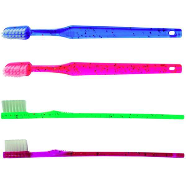 Oraline Child Clear Sparkle Toothbrush, Stage 1, X-Soft, 4 Colors 144/cs.