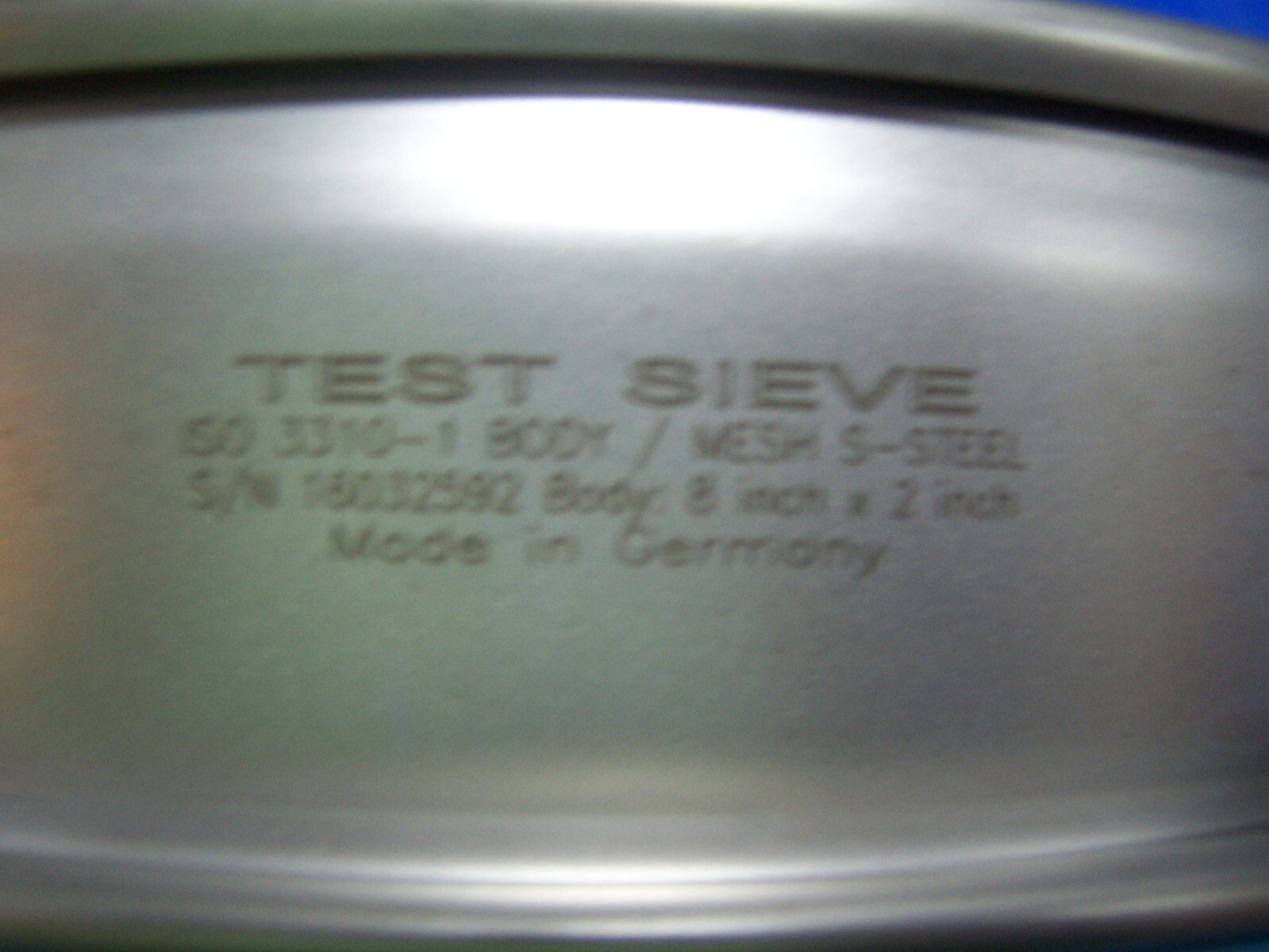14576 Retsch sieve 75um stainless steel 8″x2″ body 3310-1