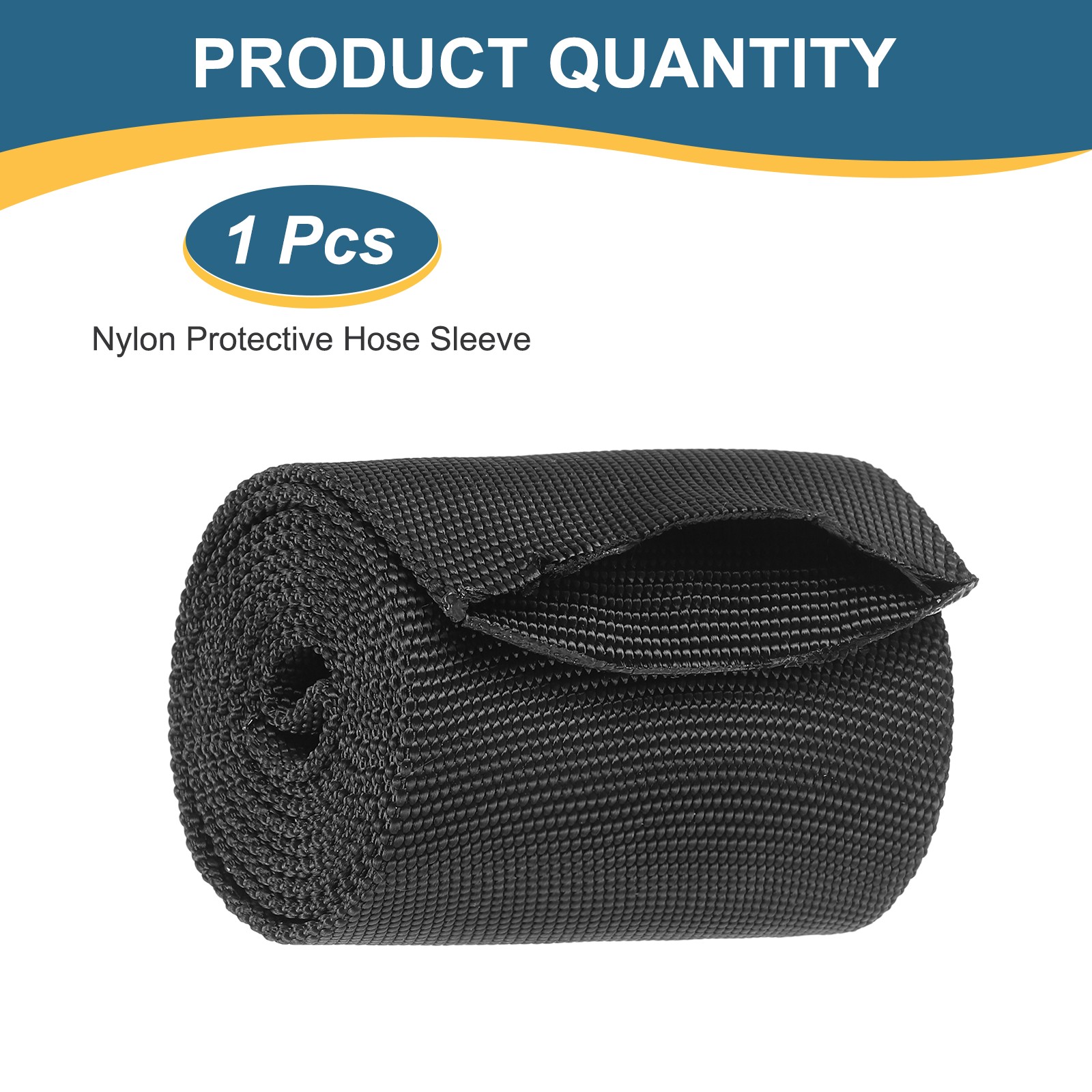 1.7″ ID 3FT Black Nylon Protective Hose Sleeve Cable Cover Sheath Hose Wrap