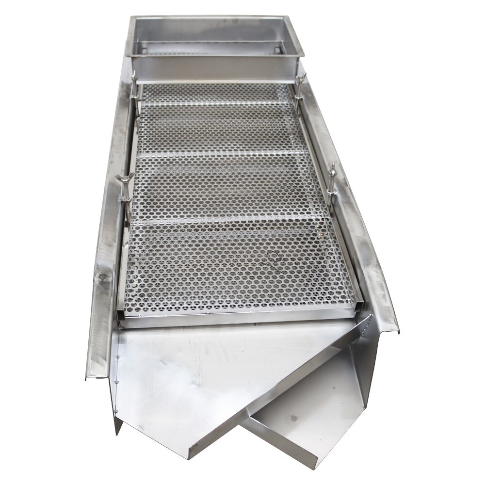 Double Layer 10mm&5mm Stainless Steel Linear Vibrating Screen Two Motor 110V
