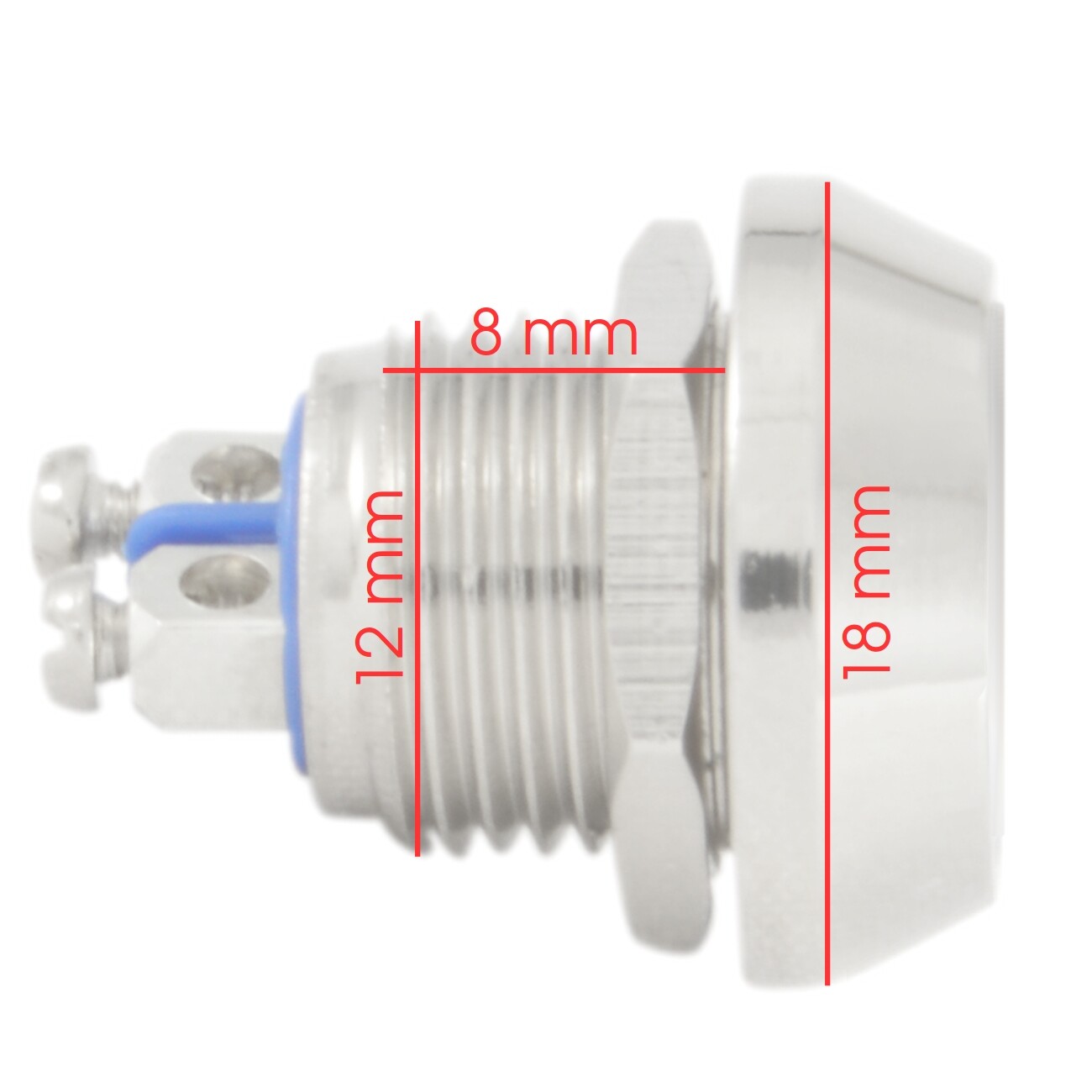 Momentary Push Button Starter Switch/Boat Horn Stainless Steel Metal Waterproof