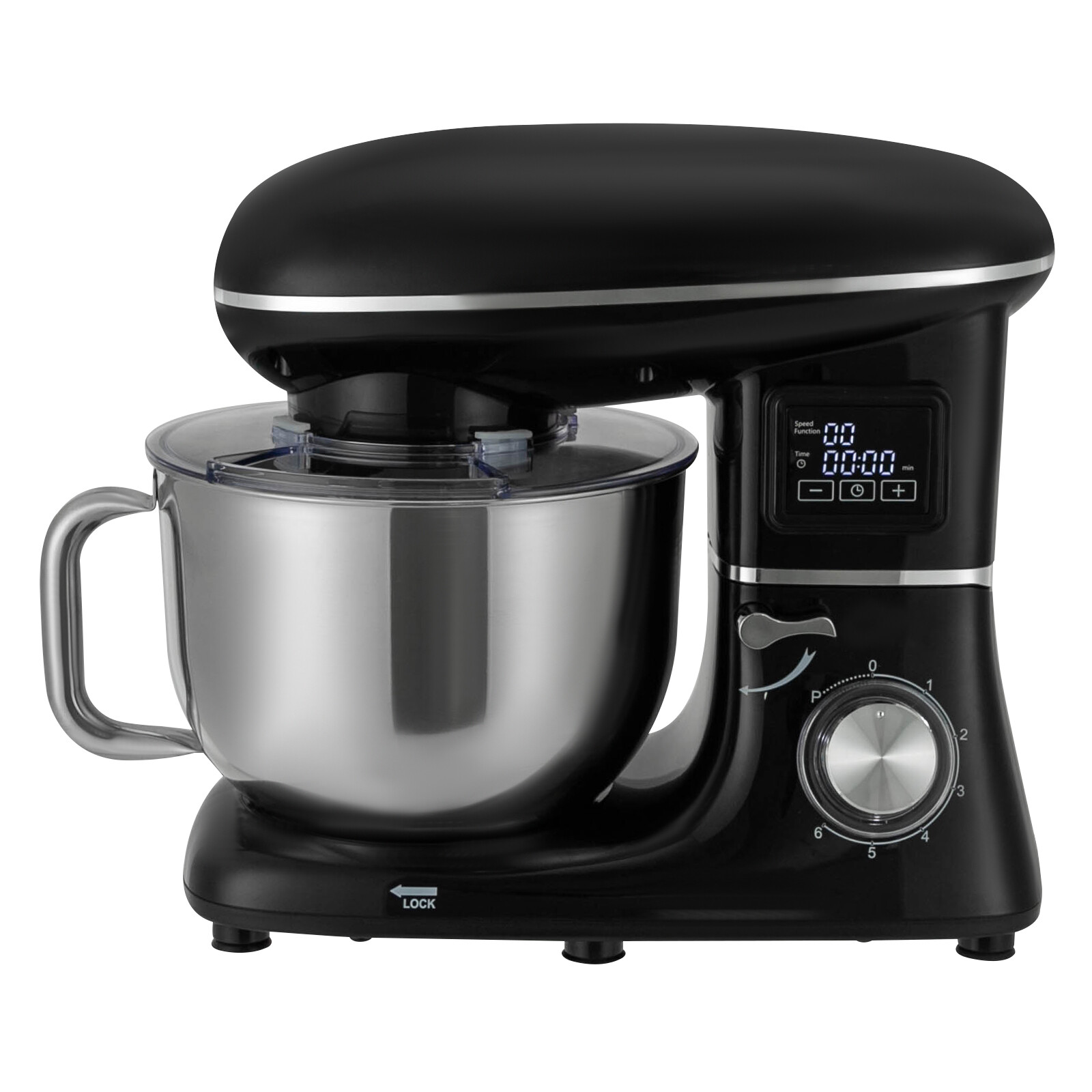 Commercial Stand Food Mixer Processor 6.5Qt Electric Dough Mixer 6+1 Speed 1350W