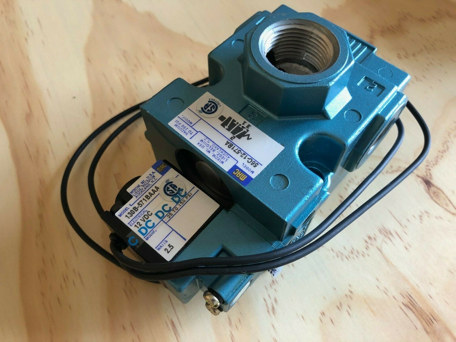 Universal Instruments 20178001 Valve 3-Way DC Assembly MAC 56C-12-571BA