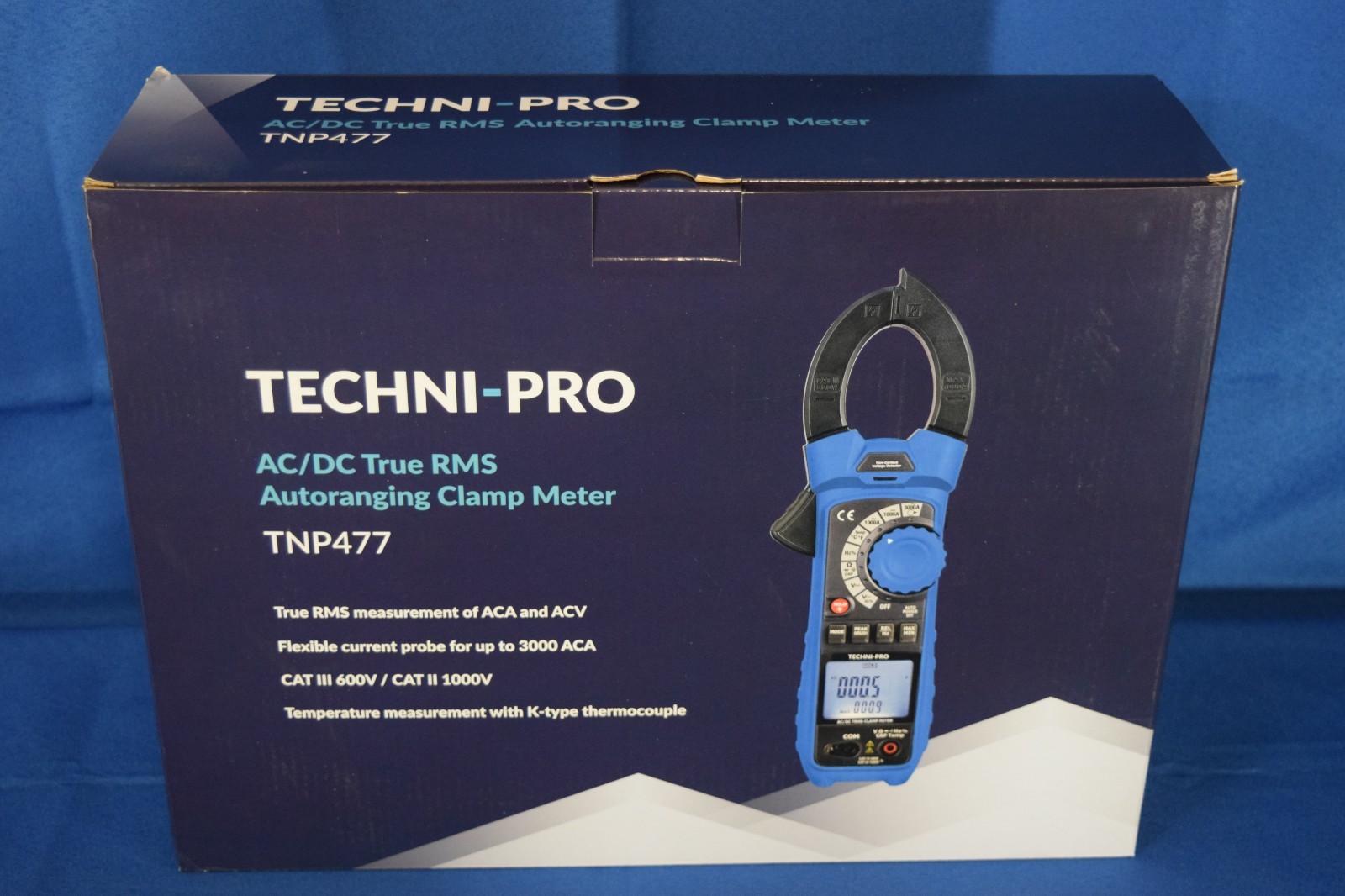 Techni-Pro TNP477 Heavy-Duty True RMS Clamp Meter with Flex Probe