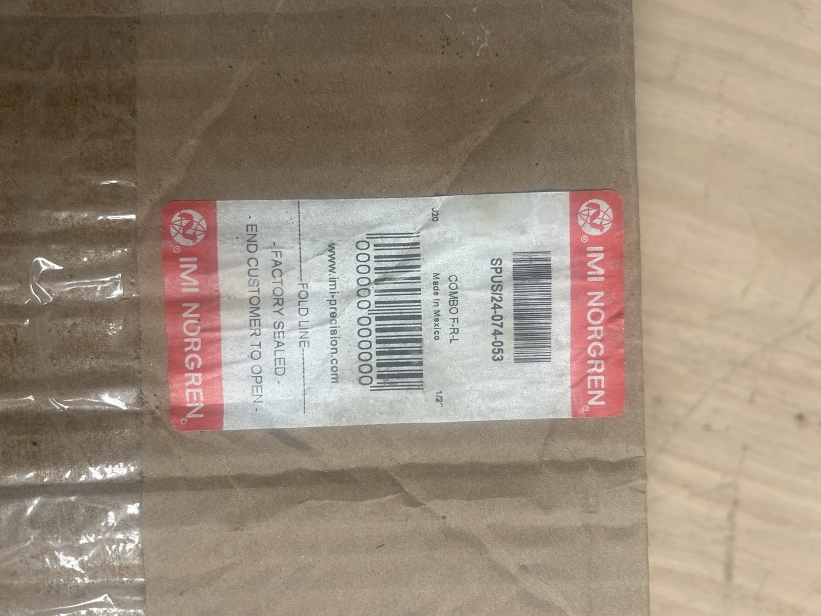 IMI Norgren 3-stage combination Air Filter, Regulator, and Lubricator (FRL) unit