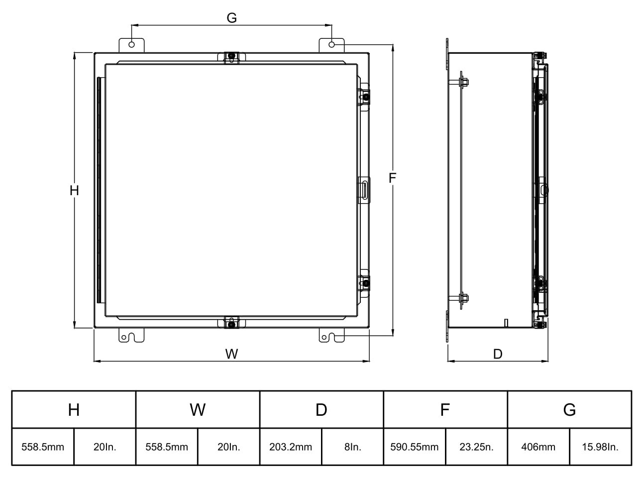 22″x22″x8″ Explosion-Proof Electrical Box Made of 304 Stainless Steel, IP66