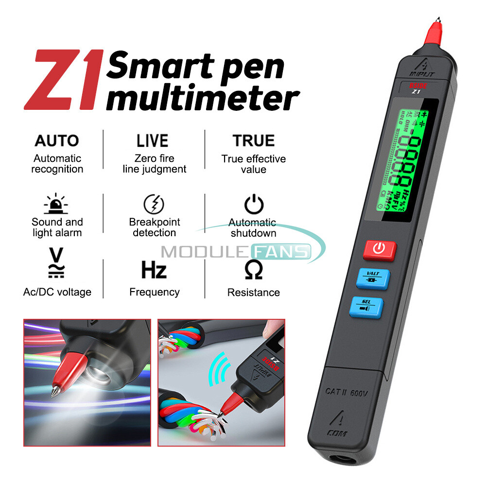 Digital Multimeter Voltage Detector NCV Live wire Continuity test Ohm Hz DC AC