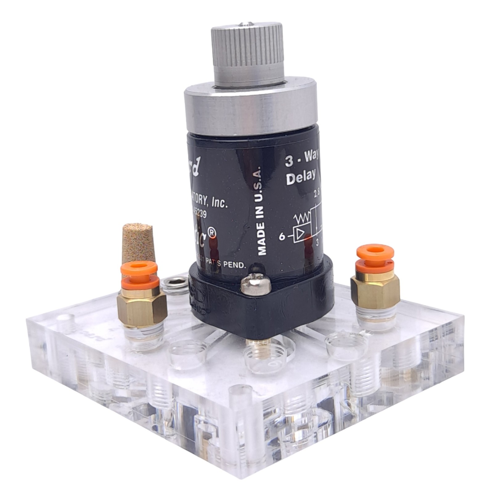 Clippard R-341 Minimatic Pneumatic Valve, 3-Way Delay Out, 250 L/min, 150PSIG