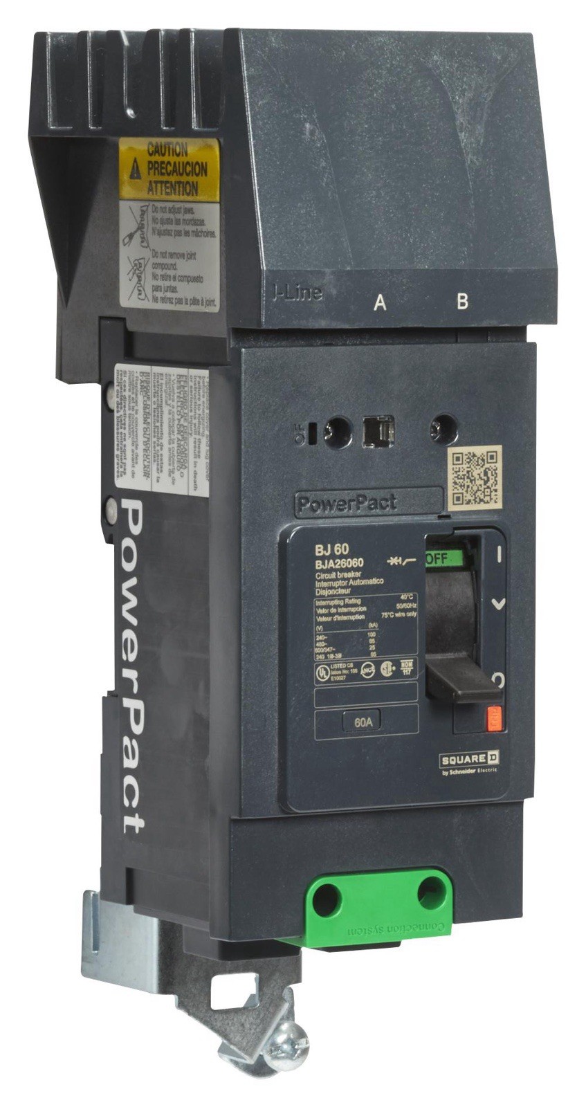 Square D PowerPact B Circuit Breaker 100A 2P 480V BDA261002 I-Line