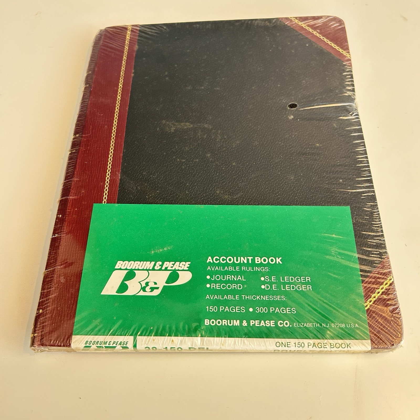 Boorum & Pease Account Book Black/Red 150 Pages Double Entry Ruling 38-150-DEL