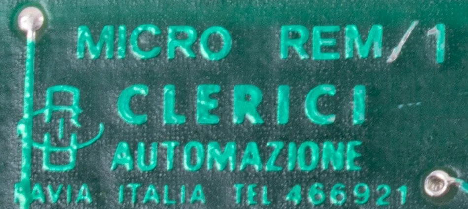 MICRO REM/1 CLERICI AUTOMAZIONE – Refurbished – 24 Months Warranty