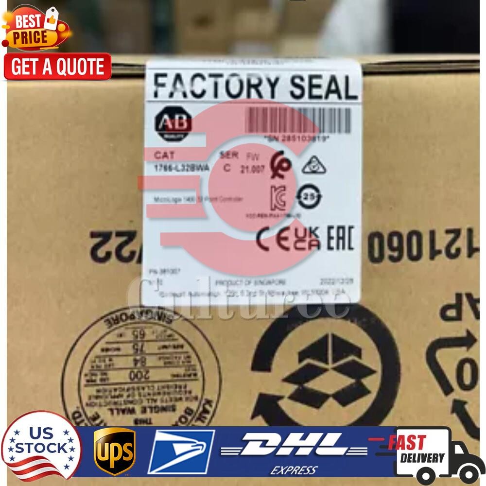 New AB 1766-L32BWA MicroLogix 1400 32 Point Controller New Sealed US Free Tax