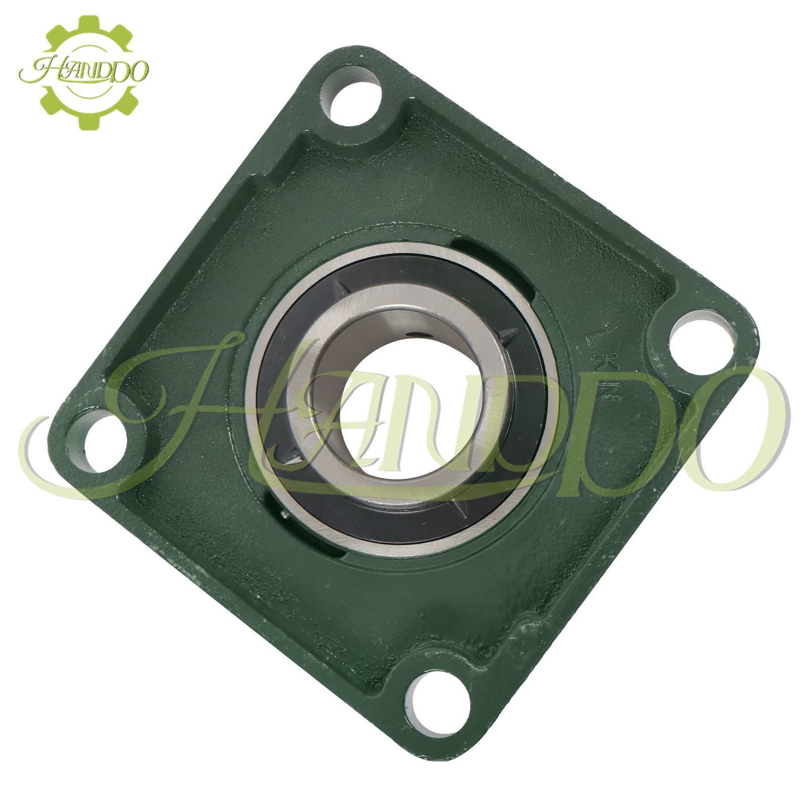 2 PCS 2″ Bore UCF211-32 Pillow Block Flange Bearing Cast Iron 4 Bolt Solid Base