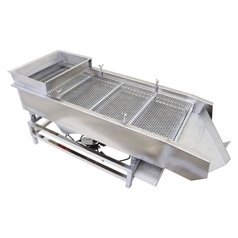 Double Layer 10mm&5mm Stainless Steel Linear Vibrating Screen Two Motor 110V