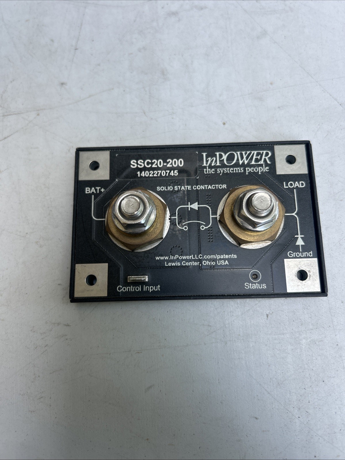 InPower SSC20-200 Solid State Disconnect Switch, 200A Over Shutdown – USA