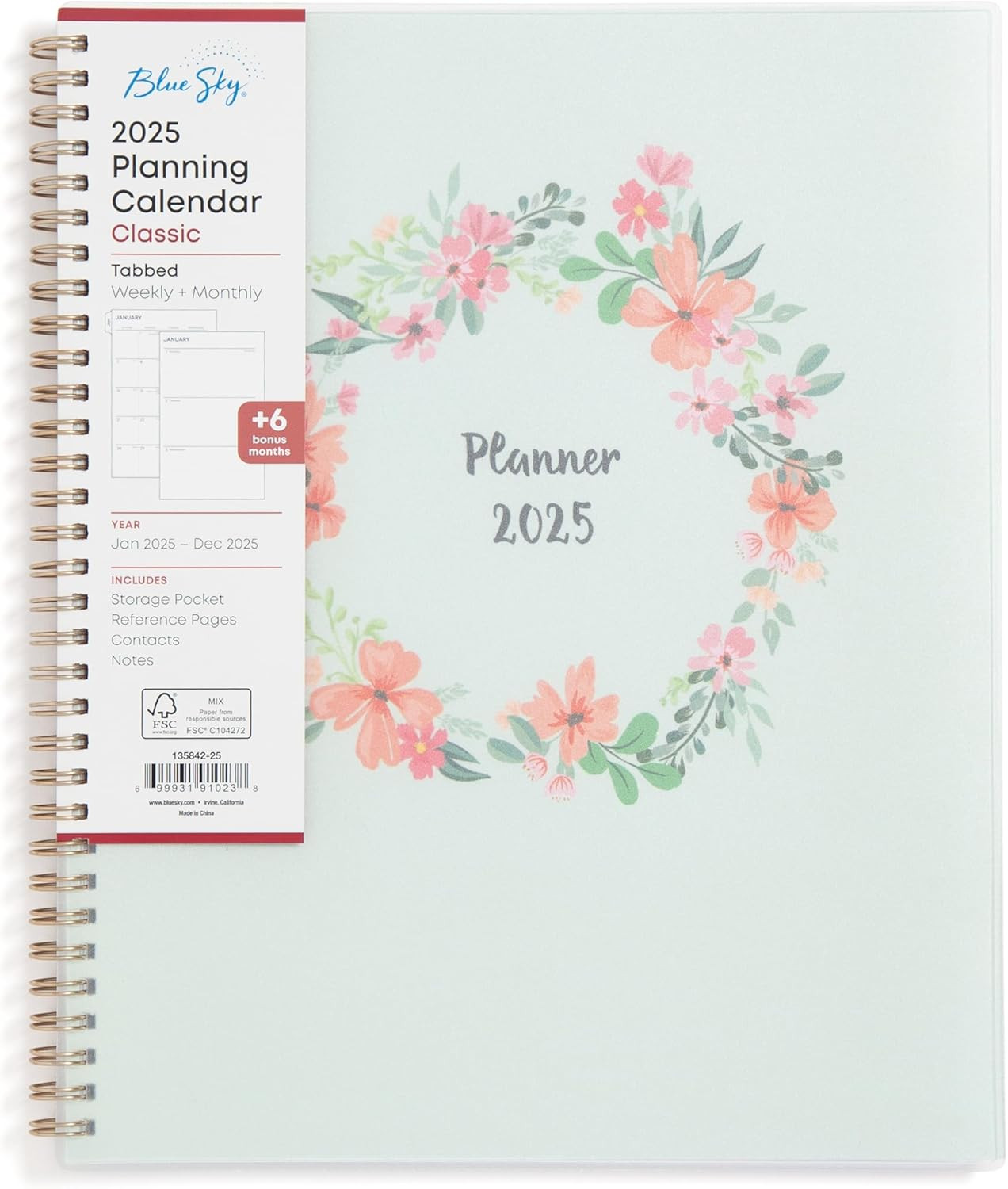 2025 Weekly and Monthly Planner Calendar, January 2025 – December 2025, 8.5″ X 1