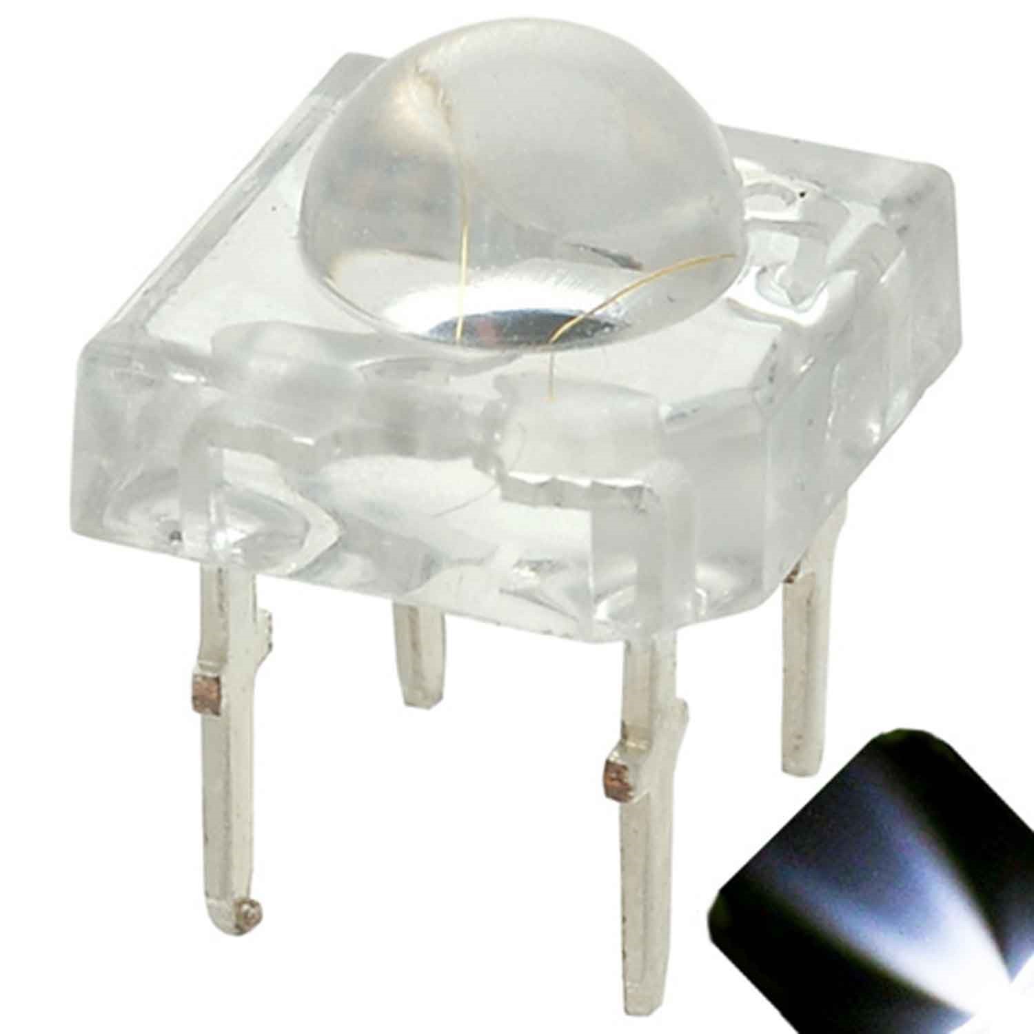 10 x LED 5mm Dome Superflux Cool Clear White Piranha LEDs Car Lights Super Flux