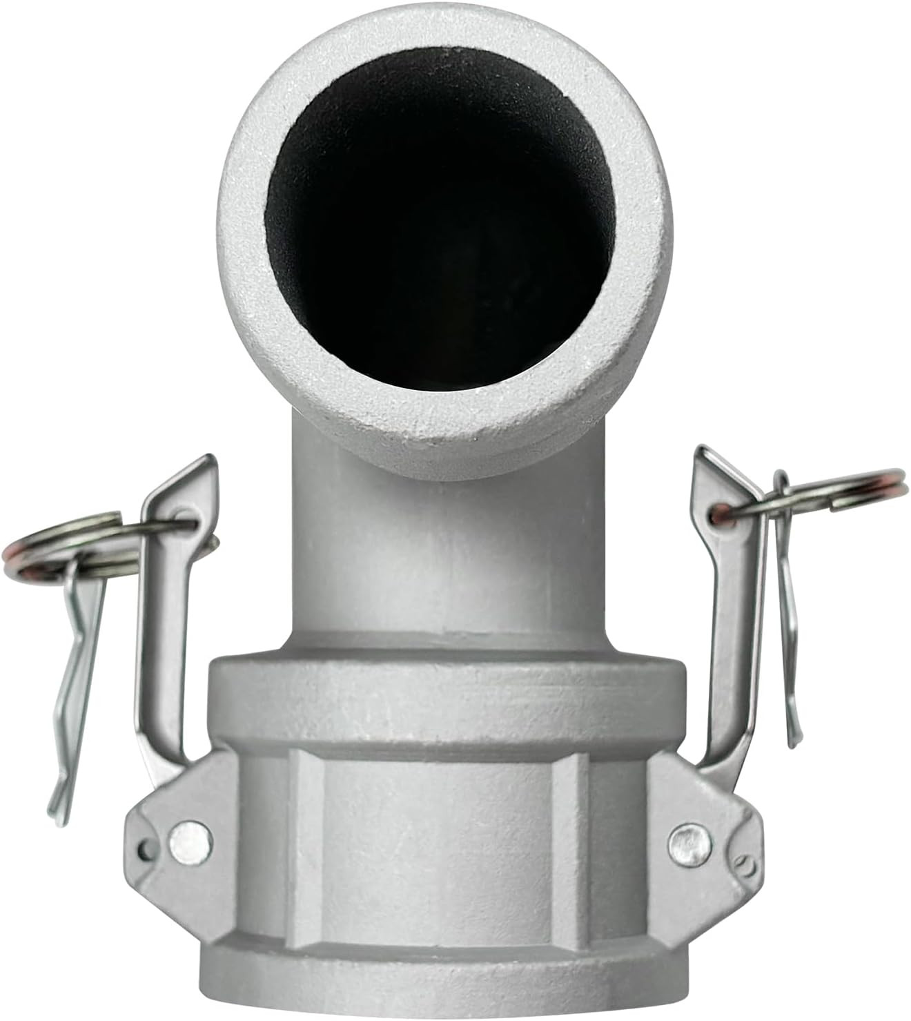 Global Type C Cam and Groove Hose Fitting, 3″ Socket X 3″ Hose ID Barbed, 90 Deg